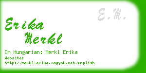 erika merkl business card